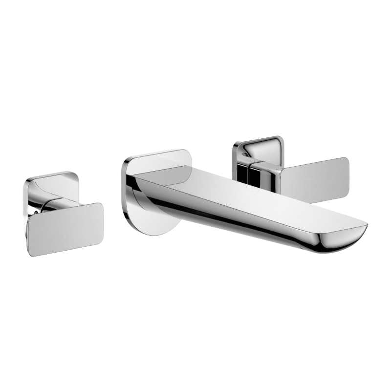Double Lever Basin Mixer For Concealed Png