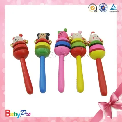 Hot Sale Promotional Wooden Rattle Toys Baby Rattle