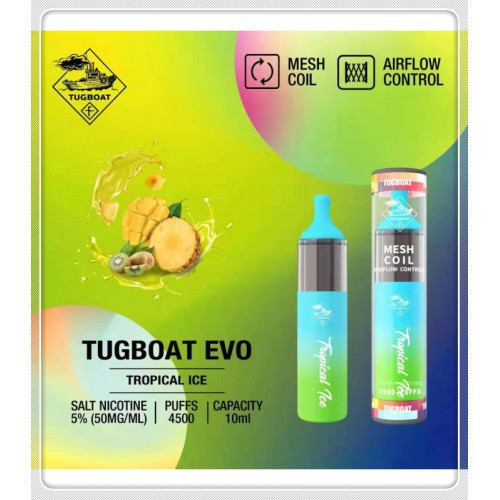 Tugboat EVO 4500 Puffs Disposable Device Italy