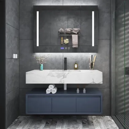 Hang wall bathroom vanity cabinet
