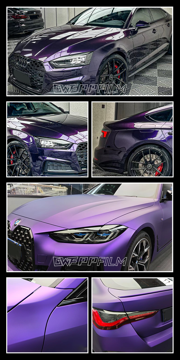 Purple Metallic Car Wrap