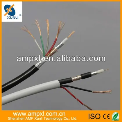 RG59 CCTV siamese cable,rg59 with power cable security cable,rg59 integrated cable