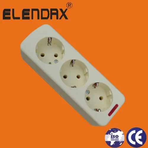 3-позиционная удлинительная розетка европейского стандарта E5003E