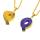 Colorful Crystal Alphabet Letter Q Pendant Necklace