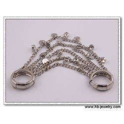 Exquisite Chain Elastic Double Finger Rings