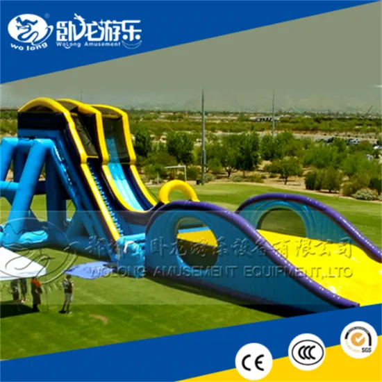 Wholesale price obstacle course inflatable bounce double water slide inflatable adult with ball pit