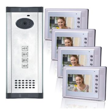 Multi Apartment Video Door Phone Wireless 7 Inch Oxidation-proof