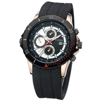 multi function quartz wristwatch mineral glass waterproof watch