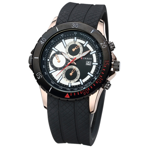 multi function quartz wristwatch mineral glass waterproof watch