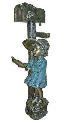 Home decoration garden decorative bronze statue mailboxes