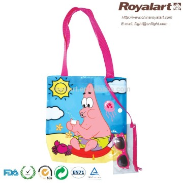 Foldable plastic shopping bag