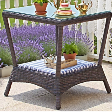 Outdoor PE rattan side table Durable Rattan Patio Table Manufactory
