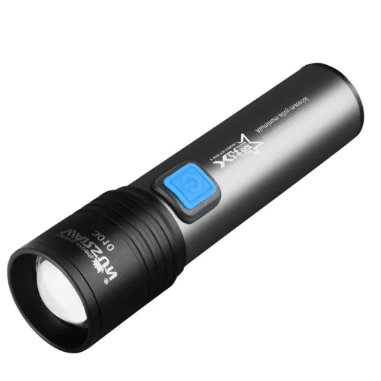 WARSUN 3010: A Powerful 2000 Lumen IPX4 Aluminium Alloy Portable Flashlight with Built-in Battery and TYPE-C Charging