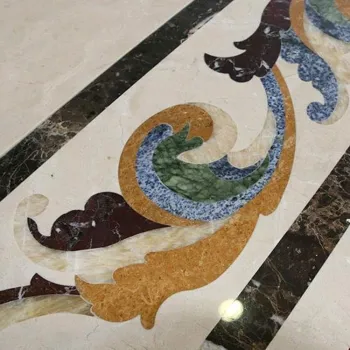 Simple Design Waterjet Marble Inlay - Waterjet 36 Marble Medallion