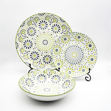 Plate de table en porcelaine blanche Dinnerset japonais en gros