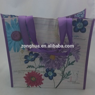 PE WOVEN LAMINATED WITH PRINGTING SHOPPING BAG FOR PROMOTIONAL