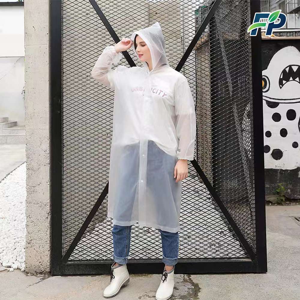 पारदर्शी गाढ़ा बारिश का सबूत रेनकोट