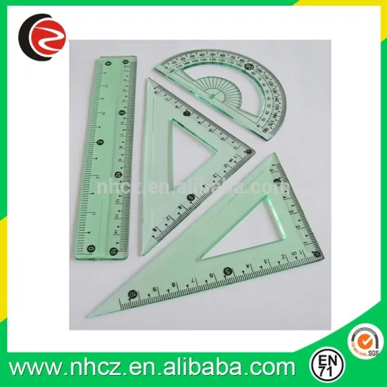 Promotional school and office supplies plastic ruler sets