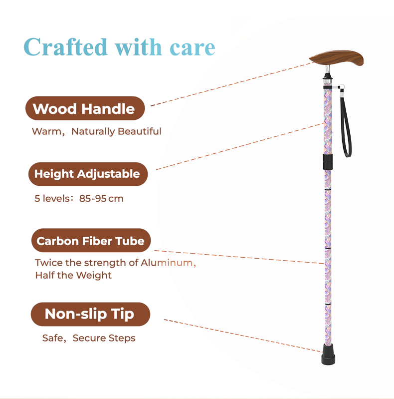 Lightweight Foldable Carbon Fiber Cane for Heavy Load - View 6