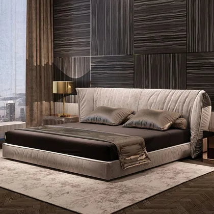 Luxury king size fabric double bed