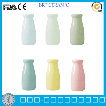 Candy Color Glazed Ceramic Milk Bottle Hot Sale