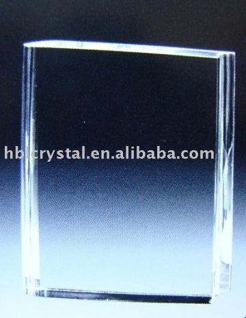 blank crystal block