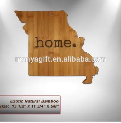 Missouri "home" Bamboo Cutting Board Wooden Boards For Serving Food