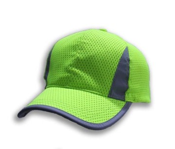 Custom mesh cap with reflective ribon