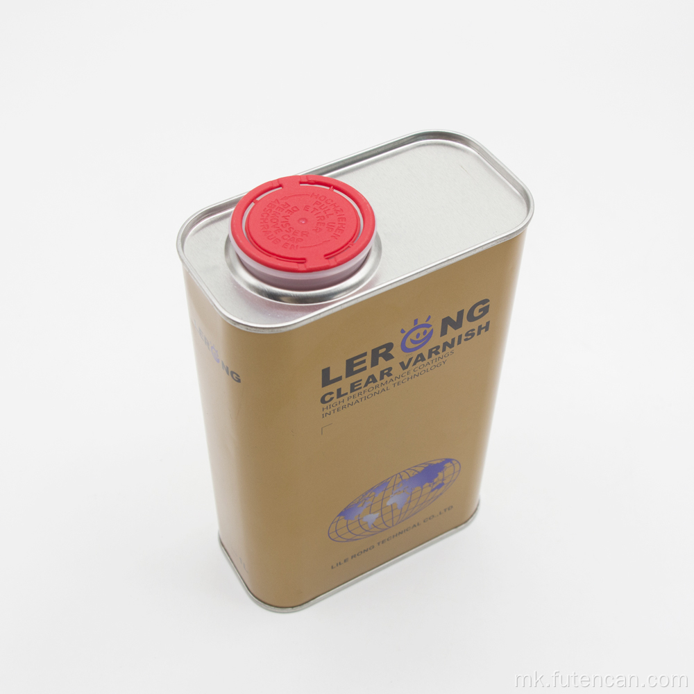 Квадратна лимена конзерва за моторно масло