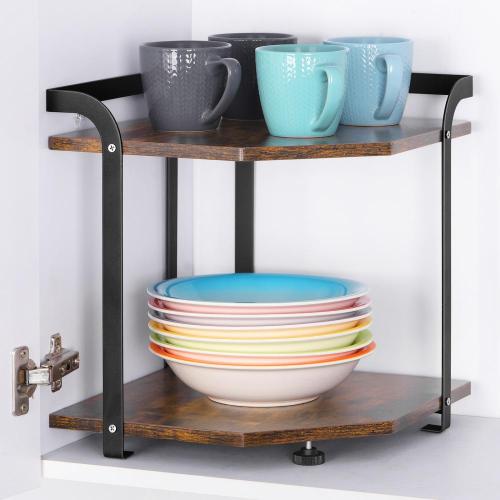 2-Tier Kitchen Counter Cabinet Storage Organizer