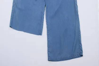 Ladies Woven Wide Leg Pants