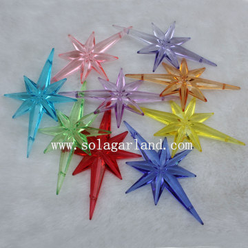 Sparking Acrylic Star Stub Bead Pendants for Christmas Tree Décor