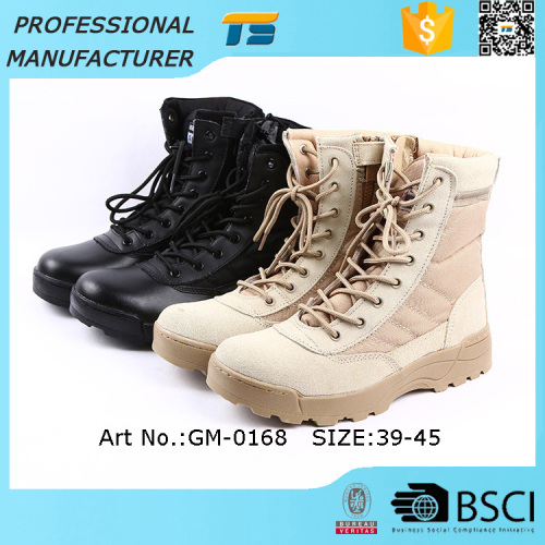 Wearable High Ankle Military Combat Men Boots Leather