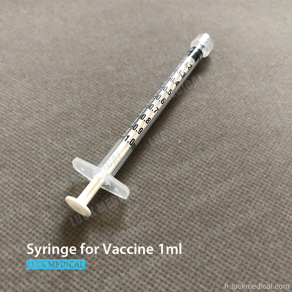 Seringues jetables pour vaccins 1 ml