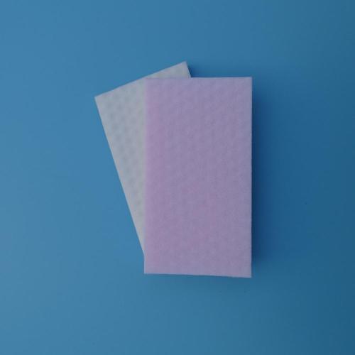 Melamine foam cleaning sponge with scouring pad