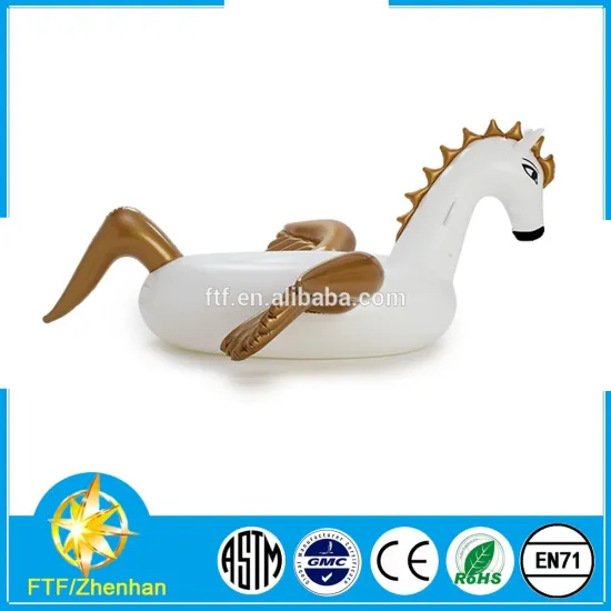 custom white PVC inflatable pegasus floating row