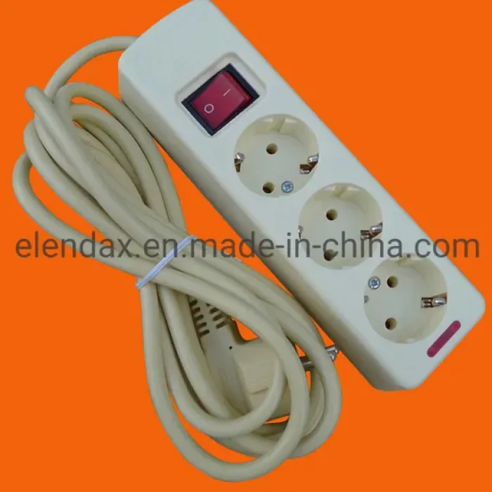 Kabel Ekstensi Daya Sakelar 3 Arah Gaya Eropa (E5003ES)