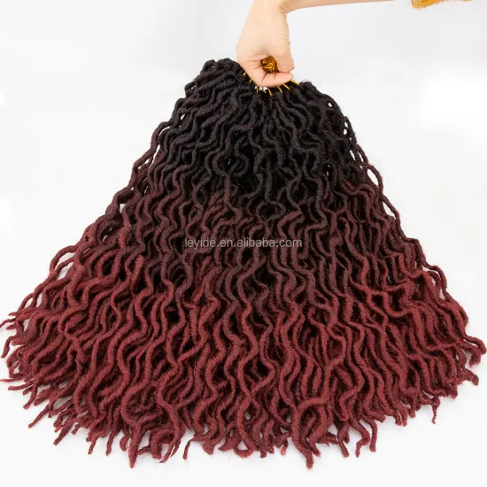 AliLeader 18inch Ombre Soft Crochet Braids Hair Faux Locs Curly Dread Gypsy Locs Hair Extensions