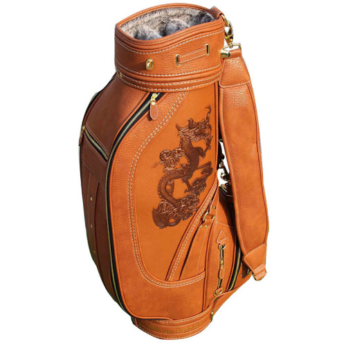 Bolsa de golf de cuero genuino de clase alta