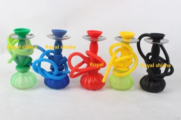 Pequeño vaso de vidrio portátil Silicona Tallo Calabaza Hookah Shisha