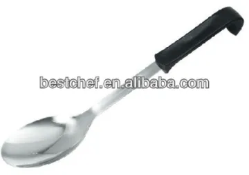 Heat-resistant plastic handle stainless steel Solid serving spoon