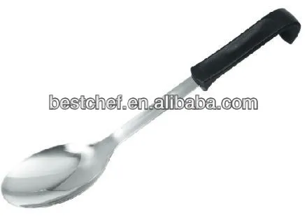 Heat-resistant plastic handle stainless steel Solid serving spoon