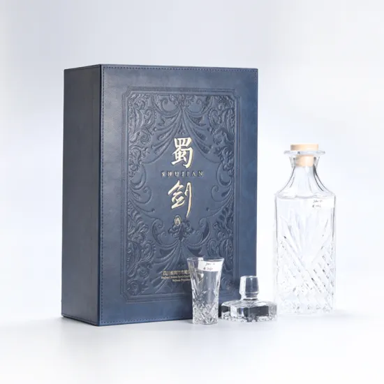 Custom Gift Spirits Wine Leather Packaging Boxes