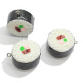 100 Stück süße 3D-Harz-Sushi-Simulation Miniatur Japan Food Charm Kawaii Miniatur japanische Harz-Sushi-Anhänger für DIY-Dekor