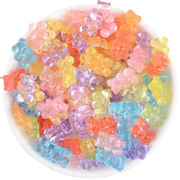 Wholesale Cute Resin Gummy Bear Pendant Charms for Slime Supplies, Necklaces & Earrings