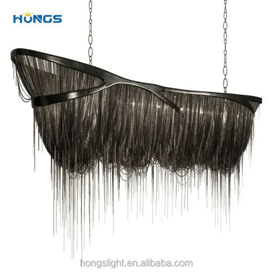 Black Tassel Chandelier with Dragon Pendant for Hotels