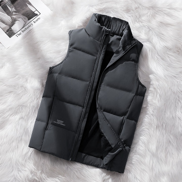 OEM Customized Logo Herren Winter Mandarin Halsbandwattepufferweste