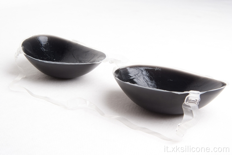 Reggiseno nero in silicone invisibile senza schienale senza spalline per le donne più recenti