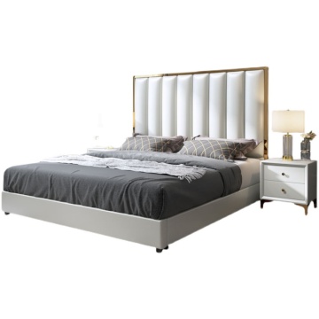 Luxury King Size Wooden Bed - European Modern Design Furniture