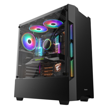 Custom Gaming Computer Case - Glass Side Panel ATX/ITX Cube Case with Water Cooling Support